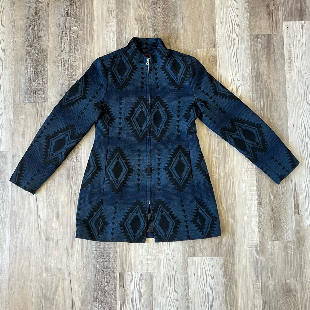 Western Aztec Wool Coat